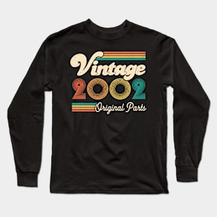 Retro Vintage 2002 Limited Edition 20th Birthday 20 Years Old Gift For Men Women Long Sleeve T-Shirt